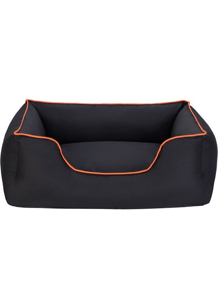 Alpha Köpek Yatağı Siyah W Turuncu Biye M 80x65cm Nrmsa