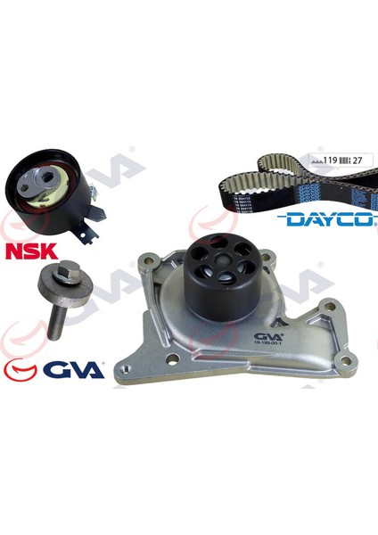 Devirdaimli Eksantrik Gergi Kiti Clio Ii-Kangoo 01 Megane Ii-Exp 02 Scenic Ii-Clio Iv Dokker 1.5dc K9K Euro5 210107852R-7701478830 102008