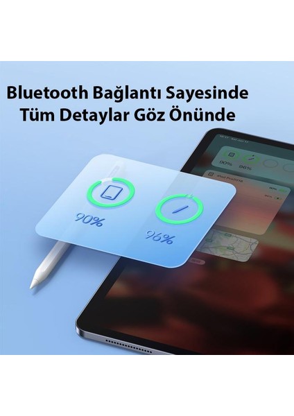 Şarj Göstergeli Avuç Içi Reddetme iPad Stylus Kalem iPad Tablet Dokunmatik Kalem Kapasitif Kalem