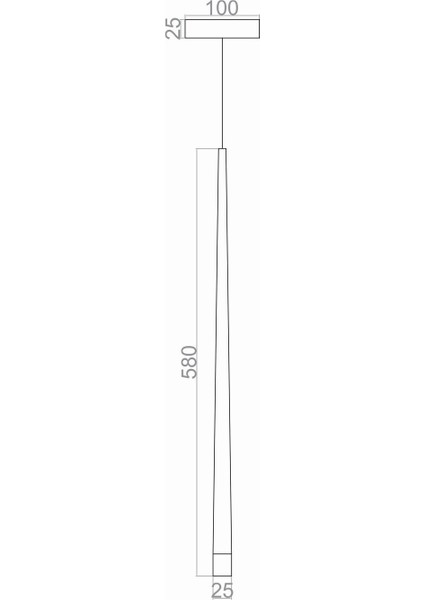 Conical 1 x 52 cm Sarkıt Led Avize
