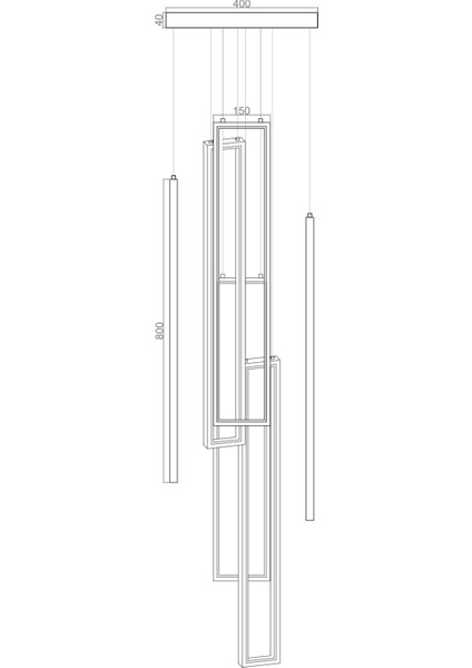 Seasons Yüksek Tavan Sarkıt Led 6 80 x 15 cm