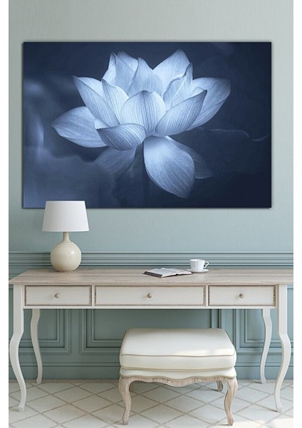 Lotus Çiçeği Ve Huzur Yaşam Dekoratif Kanvas Tablo - 70 x 120 Ebat
