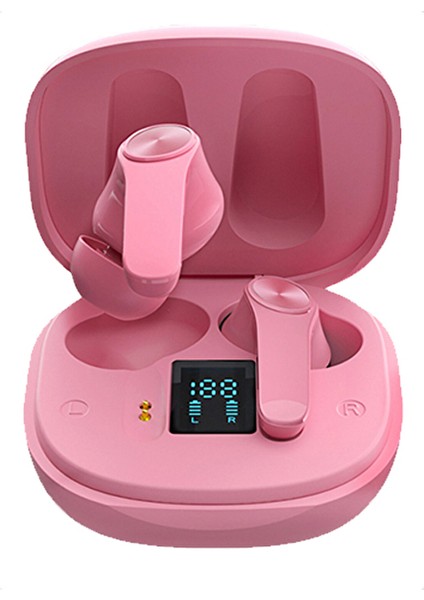 Love City LED Ekranlı Su Geçirmez Bluetooth Kulaklık -Pembe (Yurt Dışından)