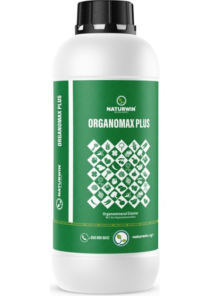 Organomax Plus 1 Litre Azot Potasyum Sıvı Organomineral Gübre