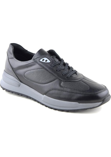 2356 Siyah Spor Deri Ayakkabı