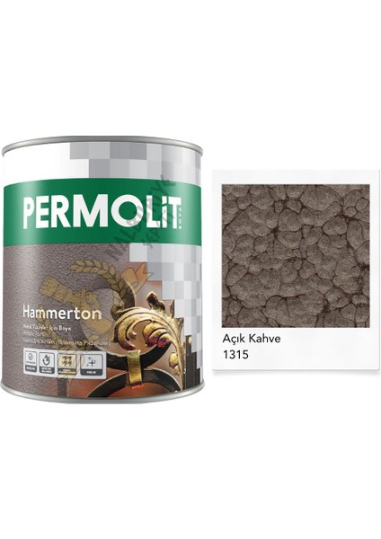Hammerton Dekoratif Metal Boyası Açık Kahve 0.75 Lt.
