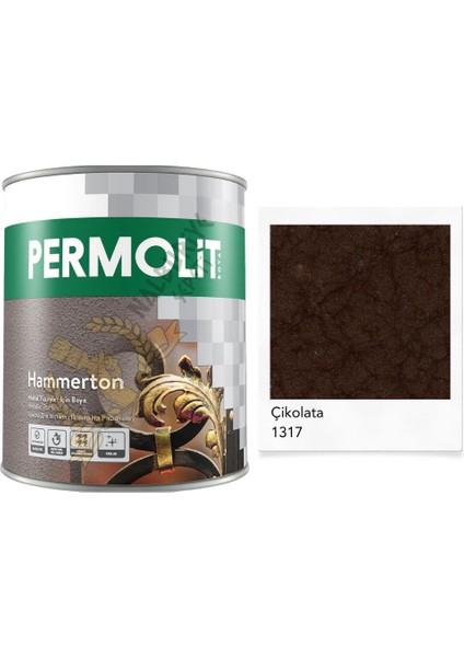 Hammerton Dekoratif Metal Boyası Çikolata 0.75 Lt.
