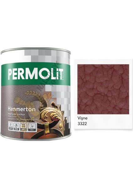Hammerton Dekoratif Metal Boyası Vişne 0.75 Lt.