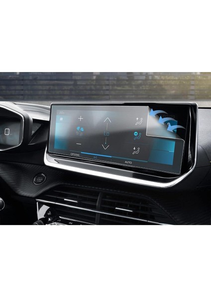 Peugeot 208 10 Inç Ekran Koruyucu Multimedya Şeffaf Nano