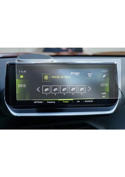 Engo Peugeot 208 10 Inç Mat Ekran Koruyucu Multimedya Şeffaf