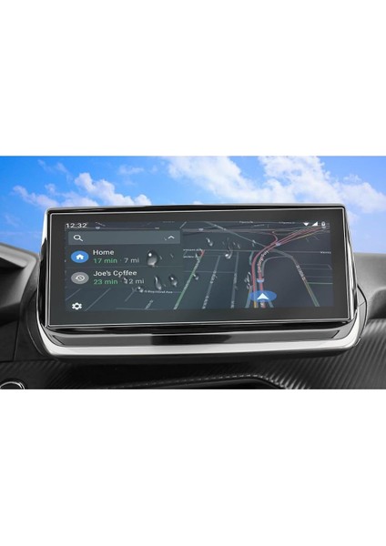 Engo Peugeot 208 10 Inç Mat Ekran Koruyucu Multimedya Şeffaf