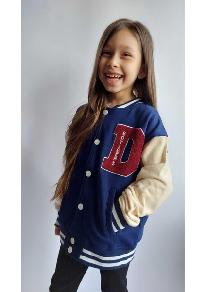 Unisex Çocuk Lacivert Kolej Ceket
