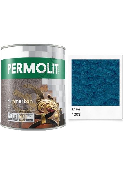 Hammerton Dekoratif Metal Boyası Mavi 0.75 Lt.