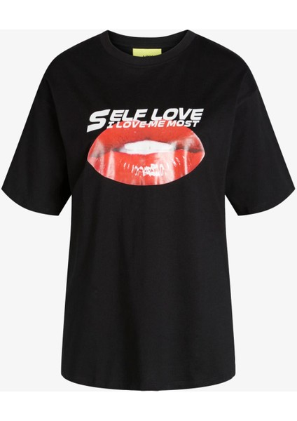 Jxkora Loose Kadin Siyah T-Shirt 12254345-BLACK modelleri