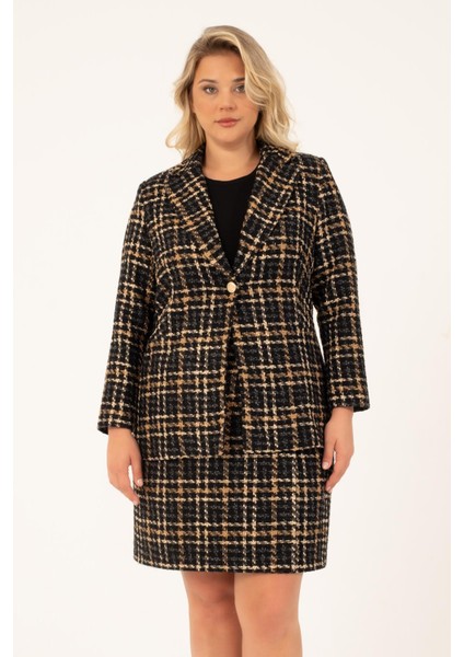 Astarlı Tüvit Kruvaze Blazer Ceket