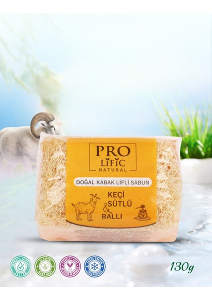 Doğal Kabak Lifli Keçi Sütlü & Ballı Sabun 130G