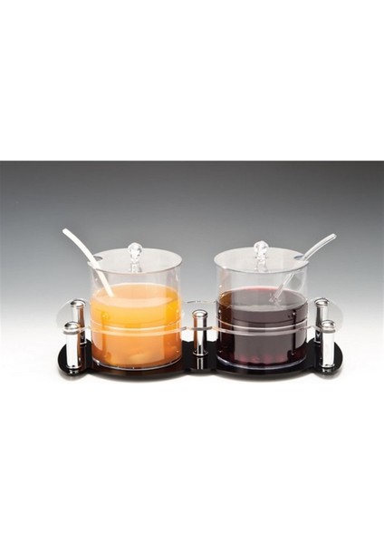 Polycarbonat 2'li Sosluk Reçellik Metal Ayaklı Akr.sta