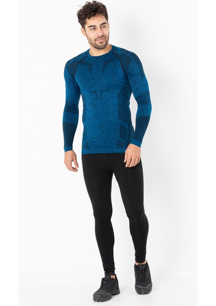 Erkek Active Sportive Uzun Kollu Dikişsiz Spor Tişört