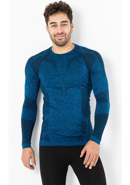 Erkek Active Sportive Uzun Kollu Dikişsiz Spor Tişört fırsatları