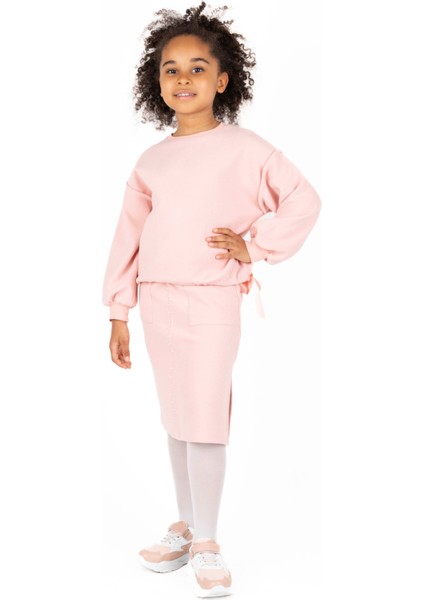 Kız Çocuk Bel Kısmı Büzgülü Sweatshirt fiyatları