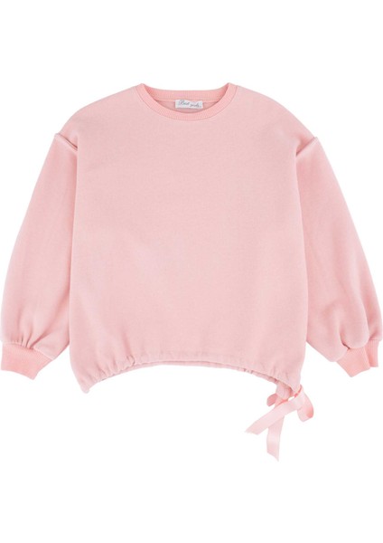 Kız Çocuk Bel Kısmı Büzgülü Sweatshirt modelleri