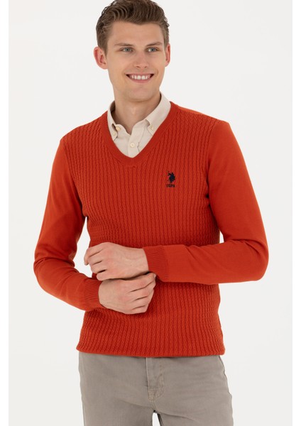 Erkek Kiremit Kazak /Triko 50268937-VR031 modelleri