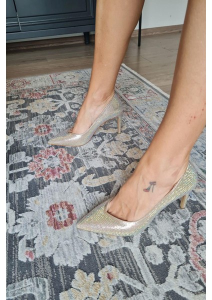 036 169 Topukla Kadın Taşlı Stiletto Abiye Ayakkabı fiyatları