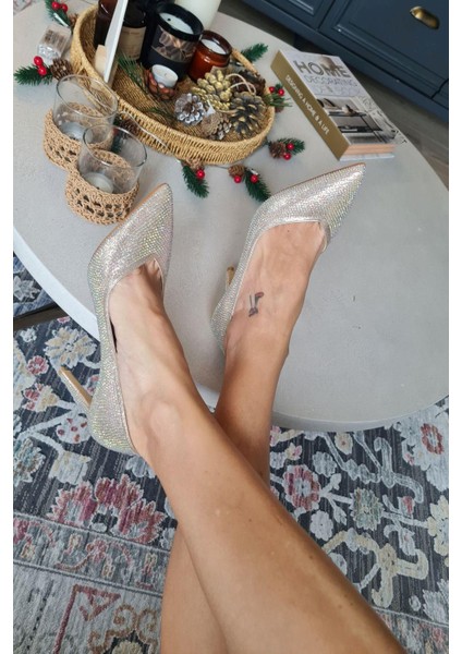 036 169 Topukla Kadın Taşlı Stiletto Abiye Ayakkabı fırsatları
