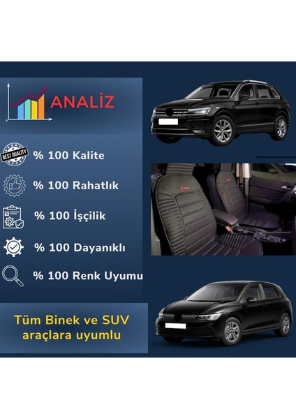 Oto Koltuk minderi, Tüm araçlara uyumlu 2'li set özel tasarım minder PREMİUM