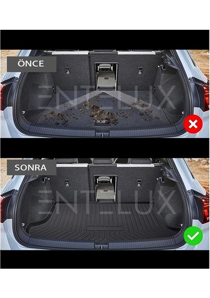 Ford Connect 2010 Tam Uyumlu Özel Tasarım Bagaj Havuzu - cepli modelleri