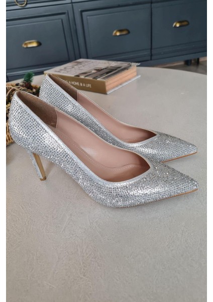 036 169 Topukla Kadın Taşlı Stiletto Abiye Ayakkabı modelleri