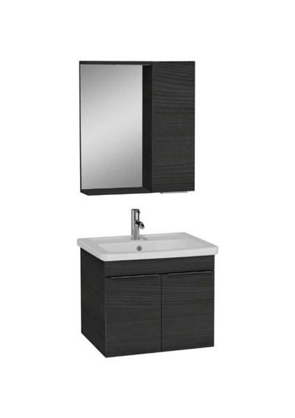 Vitra Quadrum Banyo Dolabı Seti 65 cm Siyah Meşe 65668