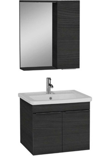 Vitra Quadrum Banyo Dolabı Seti 65 cm Siyah Meşe 65668