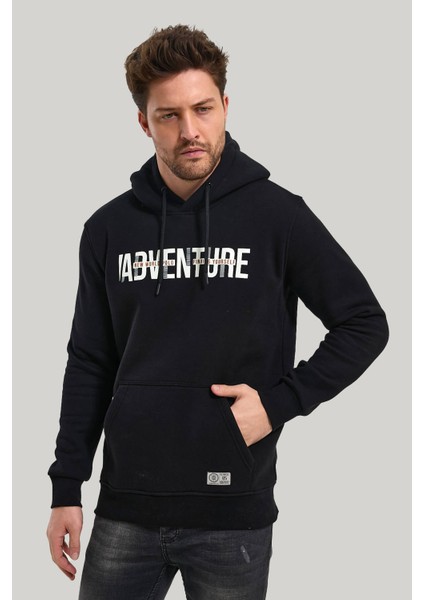 Kapüşonlu Siyah Slim Fit Hoodie 23FWM64047 fiyatları