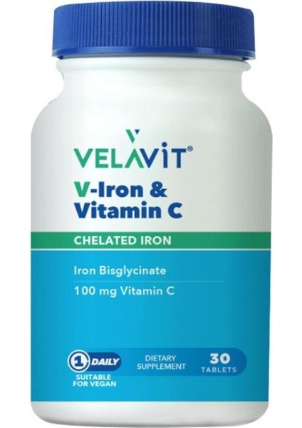 V-Iron & Vitamin C Içeren Takviye Edici Gıda 30 Tablet