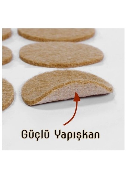 Yapışkanlı Keçe Yuvarlak 20 mm modelleri