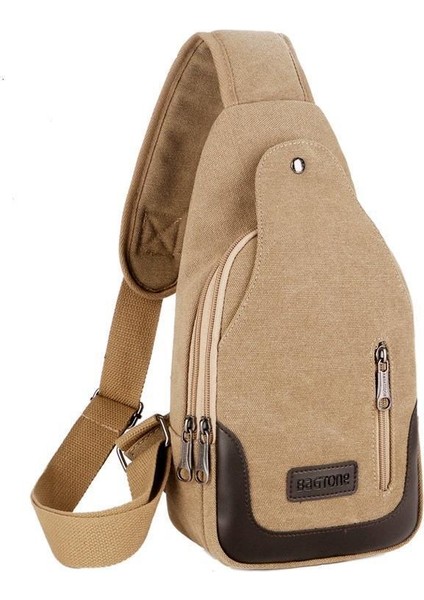 Erkek Göğüs Çantası Kanvas Çanta Crossbody Çanta Erkek Çantası Küçük Sırt Çantası (Yurt Dışından)