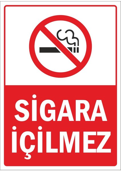 PROLENSHOP Sigara Içilmez Uyarı Levhası 25X35 cm