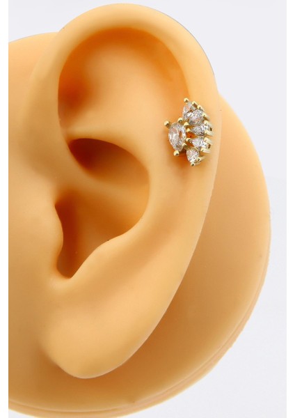 14 Ayar Altın Damla Piercing Tragus Helix modelleri