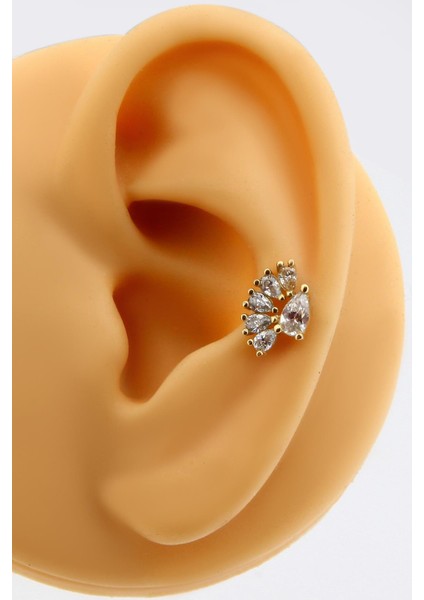 14 Ayar Altın Damla Piercing Tragus Helix fırsatları