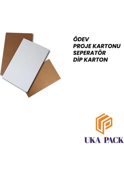 Çift Oluklu 400X250 Dip Karton - Ara Karton - Levha - Seperatör - Proje Kartonu Mukavvası - 50 Adet