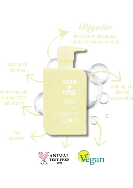 - Biyotin İçeren - Aşırı İşlem Görmüş Saçlar İçin Onarım Etkili Saç Kremi 500 ml modelleri