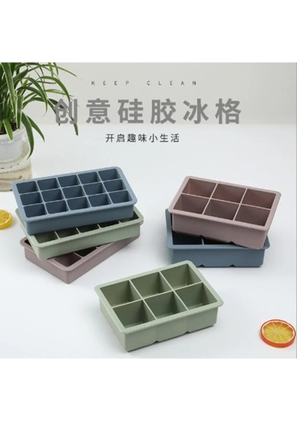 Pembe Tarzı Gıda Sınıfı 16 2*11 3*4 8cm Kare Şekli Buz Küpü Kalıp Meyve Buz Küpü Makinesi 6 Izgara Buz Tepsisi Bar Mutfak Aksesuarları Silikon (Yurt Dışından) modelleri