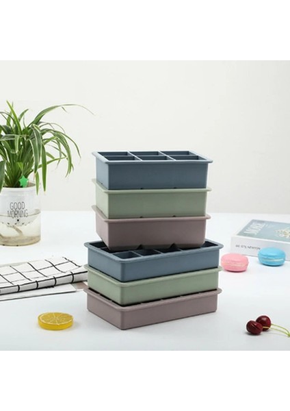 Pembe Tarzı Gıda Sınıfı 16 2*11 3*4 8cm Kare Şekli Buz Küpü Kalıp Meyve Buz Küpü Makinesi 6 Izgara Buz Tepsisi Bar Mutfak Aksesuarları Silikon (Yurt Dışından) fırsatları