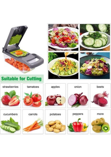 Beyaz Stil 7 In1 Sebze Kesici Rende Dilimleme Havuç Patates Soyucu Peynir Soğan Çelik Bıçak Mandoline Mutfak Aksesuarları Meyve Araçları (Yurt Dışından) indirimleri