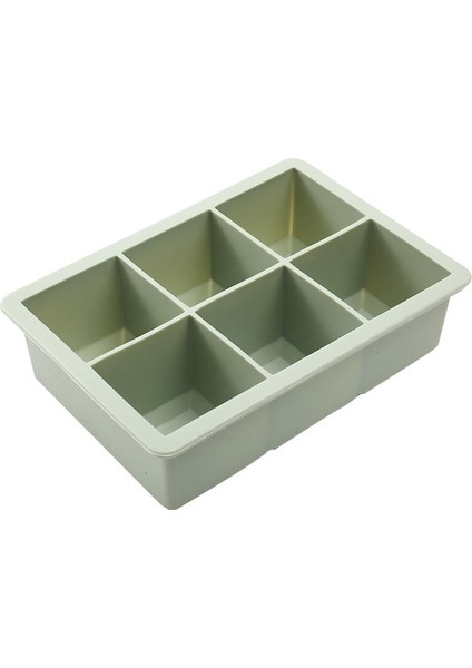 6 Izgara Yeşil Stil Kapak Yok 3 Renk Büyük Izgara Buz Küpü Yapıcı Esnek Silikon Buz Küpü Kalıp Silikon Kapaklı Buz Küpü Tepsisi Mutfak Aletleri ve Aksesuarları (Yurt Dışından)