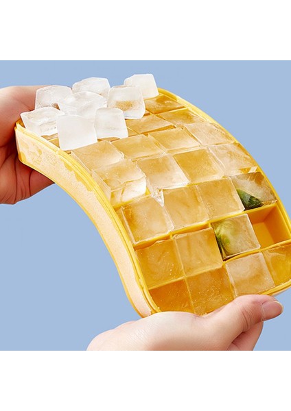 Sarı Stil Sıcak Satış Buz Saklama Kabı Sağlıklı Hafif Uygun Buz Küpü Makinesi Kalıp Saklama Kutusu Konteyner Ev Için (Yurt Dışından) fiyatları