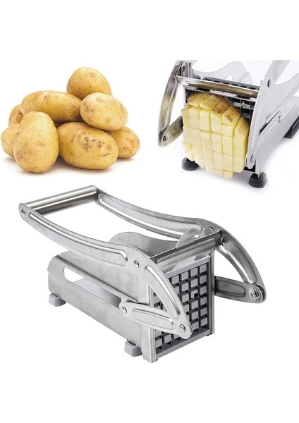 1 Adet Tarzı Patates Kesim Kızartması Paslanmaz Çelik Mutfak Ev Patates Kızartması Patates Cipsi Şerit Dilimleme Kesici Doğrayıcı Cips Makine Yapımı Araçları (Yurt Dışından) indirimleri