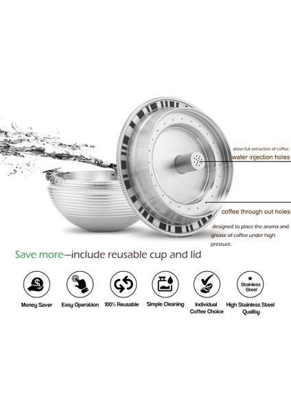 Gri Stil I Cafilas Reusabel Kahve Kapsülü Nespresso Filtresi Için Dolce Gusto Pod Için Cafissimo Kahve Fincanı Için Lor Paslanmaz Çelik Pod (Yurt Dışından) fiyatları