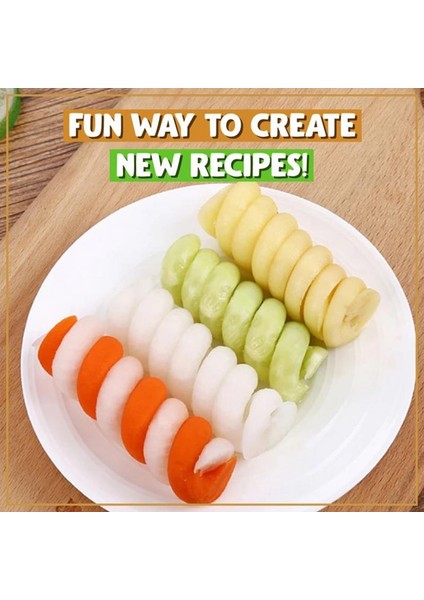 No.1 Tarzı Sebze Spiral Bıçağı Patates Havuç Salatalık Doğrayıcı Kolay Spiral Vida Dilimleme Kesici Spiralizer Mutfak Aksesuarları Alet (Yurt Dışından) fiyatları